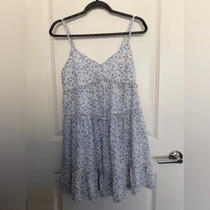 Trixxi Blue Floral Smocked Dress
